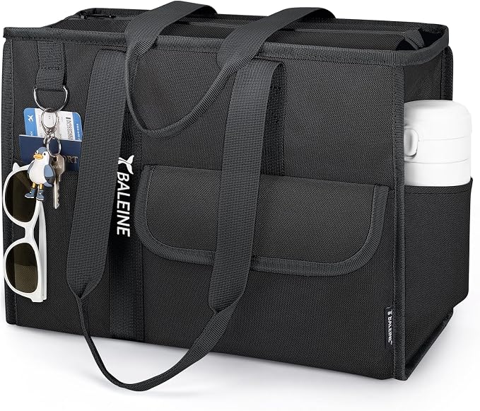 BALEINE large utility tote bag with reinforced bottom and multiple pockets