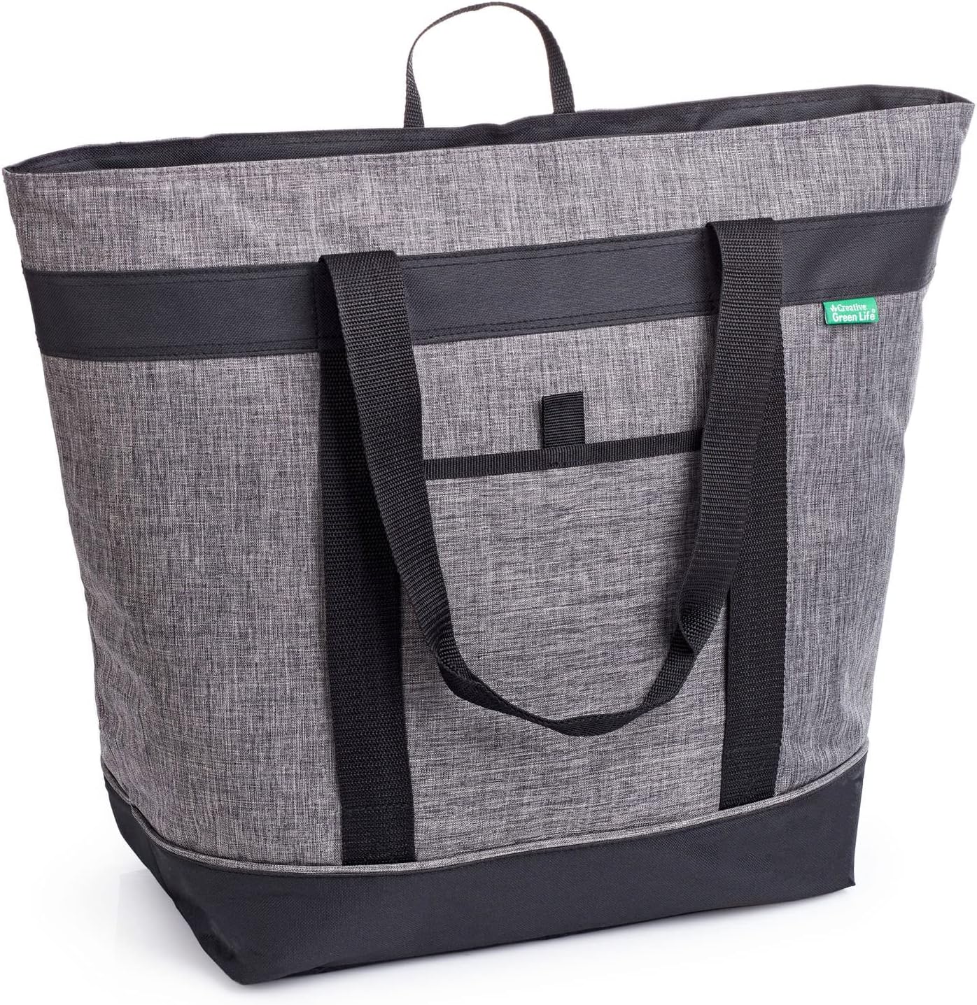 Jumbo insulated cooler bag, charcoal, HD thermal insulation, collapsible