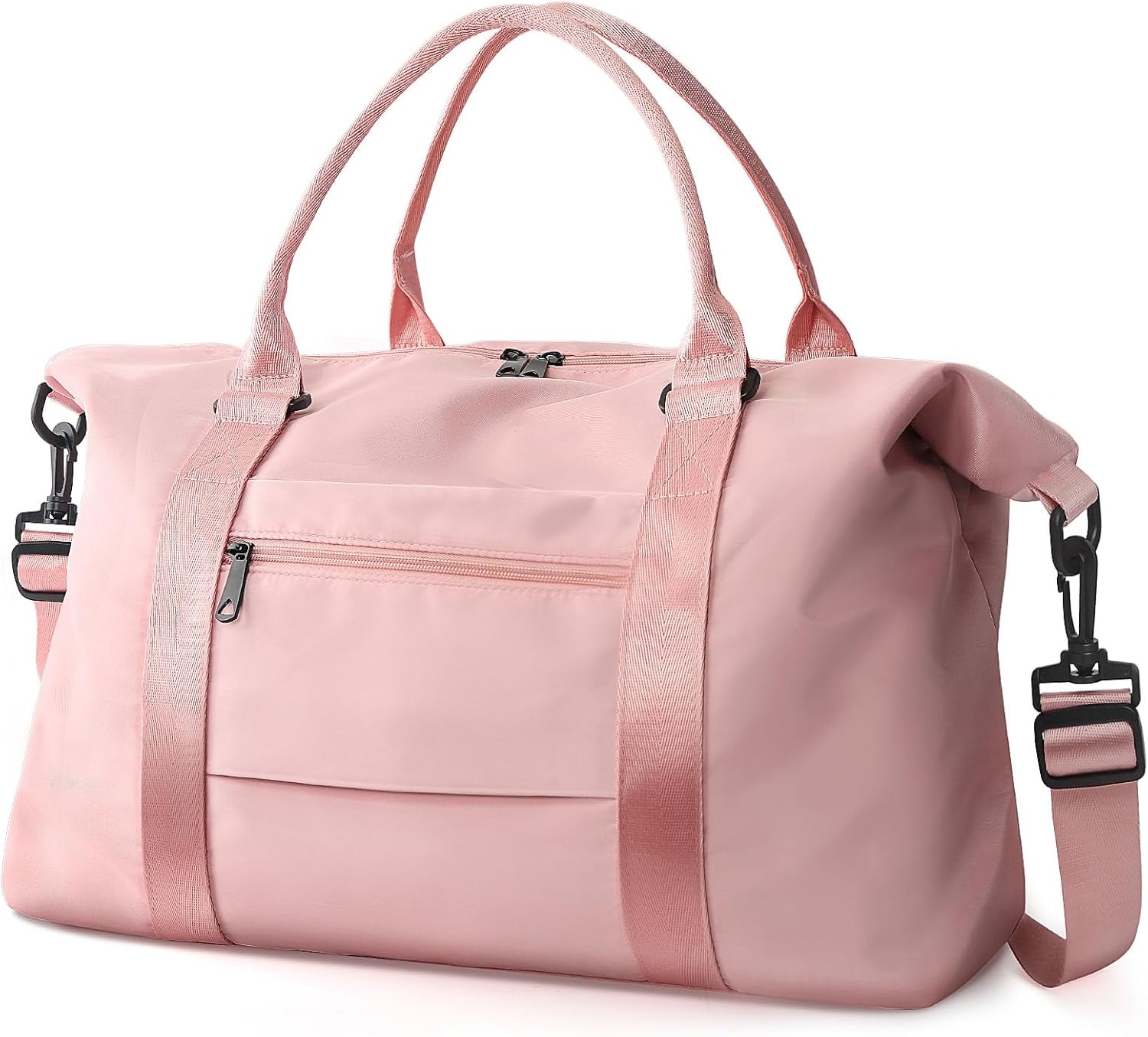 TOPBAG waterproof weekender duffel bag with trolley sleeve, coral pink