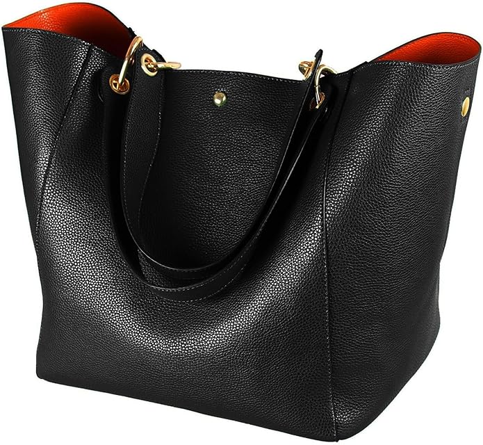 sqlp large work tote bag, a big bucket purse for women